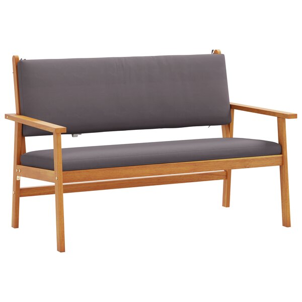 Banc de jardin vidaXL avec coussins en bois d'acacia