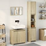 vidaXL Ensemble de meubles de salle de bain 3 Pièces chêne sonoma