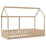 vidaXL Cadre de lit d'enfants forme de maison sans matelas pin massif