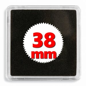 Capsules numismatiques carrées Quadrum 38mm. Paquet - 10 capsules