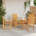 vidaXL Ensemble de salon de jardin 3 Pièces Marron Bois d'acacia massif