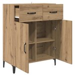 vidaXL Buffet chêne artisanal 34 x 69.5 x 90 cm Bois d'ingénierie