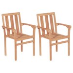 vidaXL Ensemble de bistro de jardin 3 Pièces teck solide