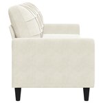 vidaXL Canapé à 3 places Crème 210 cm Velours