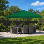 vidaXL Pavillon 3 x 3 m Vert Polyester et Acier 190 gsm