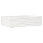 vidaXL Jardinière blanc 90x60x23 cm bois de pin massif