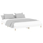 vidaXL Cadre de lit sans matelas blanc 140x200 cm bois d'ingénierie
