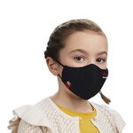 2 masques lavables noir antimicrobien  (xs / enfant)