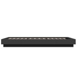 vidaXL Cadre de lit avec lumières LED noir 100x200cm bois d'ingénierie
