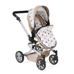 Bayer Chic 2000 595-63 - Poussette pour poupée combinée 2 en 1 Mika Beige avec oursons