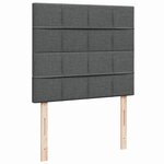vidaXL Sommier à lattes de lit avec matelas Gris foncé 120x200cm Tissu