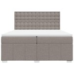 vidaXL Sommier à lattes de lit avec matelas Taupe 200x200 cm Tissu