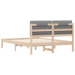 vidaXL Cadre de lit avec tête de lit rembourrée Gris clair