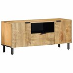 vidaXL Meuble TV marron 105x33x46 cm Bois massif de manguier