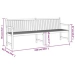 vidaXL Banc de jardin 228 cm bois de teck solide