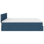 VidaXL Cadre de lit ottoman avec matelas bleu 200x200cm tissu