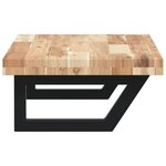 vidaXL Étagère de vasque murale acier et bois massif d'acacia