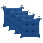 Vidaxl chaises pliables de jardin 4 pièces avec coussins bois d'acacia