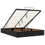 vidaXL Cadre de lit ottoman sans matelas noir 140x190 cm tissu
