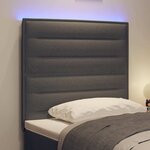 vidaXL Tête de lit LED avec des lumières à LED Gris foncé 100 cm tissu