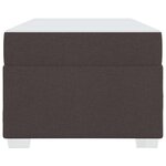 vidaXL Cadre de lit avec matelas Marron foncé 90 x 190 cm tissu