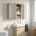 vidaXL Armoire murale de salle de bain Chêne Sonoma 20 x 10 x 50 cm