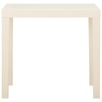 vidaXL Table de jardin Blanc 79x65x72 cm Plastique