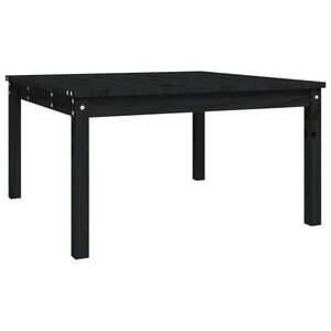 vidaXL Table de jardin noir 82 5x82 5x45 cm bois massif de pin