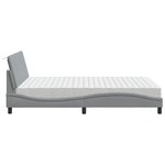 vidaXL Lit avec matelas Hanko gris clair 140x190 cm tissu