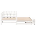 vidaXL Lit de jour avec gigogne et tiroirs sans matelas blanc 90x190cm