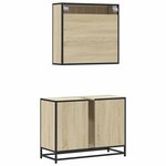 vidaXL Ensemble de meubles de salle de bain 2 Pièces chêne sonoma