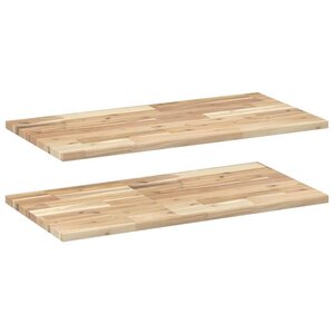 vidaXL Étagères flottantes 2 Pièces 80x40x2 cm acacia massif non traité