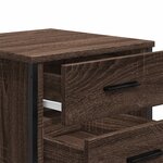 vidaXL Tables de chevet 2Pièces chêne marron 40x41x40cm bois d'ingénierie