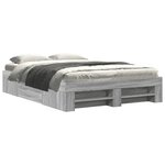 vidaXL Cadre de lit sonoma gris 120x190 cm bois d'ingénierie