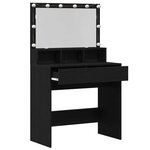 vidaXL Table de Toilette avec tiroir Chêne noir 80 x 41 x 134 5 cm