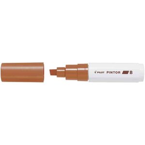 Marqueur à pigment pintor pointe broad marron x 6 pilot