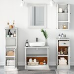 vidaXL Ensemble de mobilier de salle de bain 5 Pièces Blanc antique