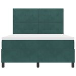 vidaXL Lit à ressorts avec matelas Vert foncé 160 x 200 cm tissu