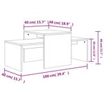 vidaXL Ensemble de tables basses Chêne sonoma bois d’ingénierie