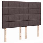 VidaXL Cadre de lit ottoman avec matelas marron foncé 140x200 cm tissu