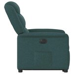 vidaXL Fauteuil inclinable électrique vert foncé tissu