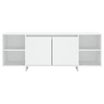 vidaXL Meuble TV blanc 130x35x50 cm bois d'ingénierie