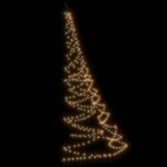 Vidaxl arbre mural avec crochet métallique 720 led blanc chaud 5 m