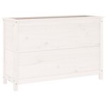 vidaXL Lit surélevé de jardin blanc 119 5x40x78 cm bois de pin massif