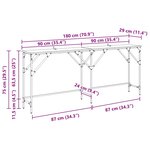 vidaXL Table console Bois ancien 180 x 29 x 75 cm Bois d'ingénierie