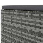 vidaXL Salon de jardin 5 Pièces avec coussins Gris Résine tressée