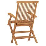 vidaXL Chaises pliables de jardin lot de 2 Bois de teck solide