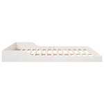 vidaXL Cadre de lit Blanc 200 x 200 cm Bois massif en pin