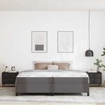 vidaXL Cadre de lit avec matelas Gris 200 x 200 cm Faux cuir