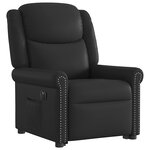 vidaXL Fauteuil inclinable électrique noir brillant similicuir